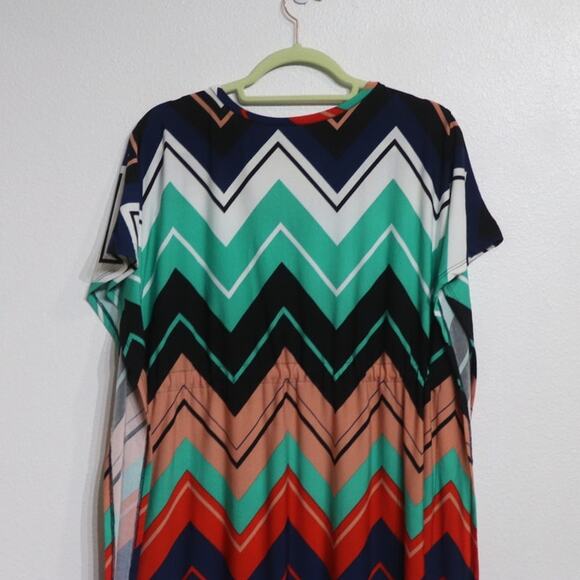 Haani Chevron Midi Dress Sz S - Picture 5 of 8
